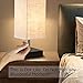 ZEEFO USB Table Lamp, Modern Design Bedside Table Lamps with USB Charging Port, Black Metal Base and Fabric Shade Nightstand Table Lamps is Perfect for Bedroom, Living Room, Study Room (Square)