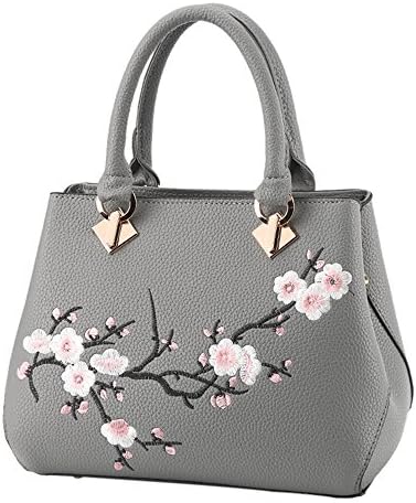 BAOFASHION Womens Retro Bags Purses Plum Flower Embroidery Shoulder Bag