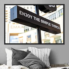 signwin Framed Canvas Wall Art Word Panels 3D...