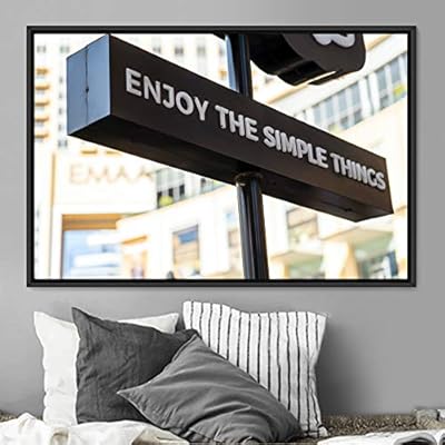 signwin Framed Canvas Wall Art Word Panels 3D...