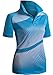 CLOVERY Moisture Wicking Coolmax Fabric Short Sleeve Polo Top Aqua Medium