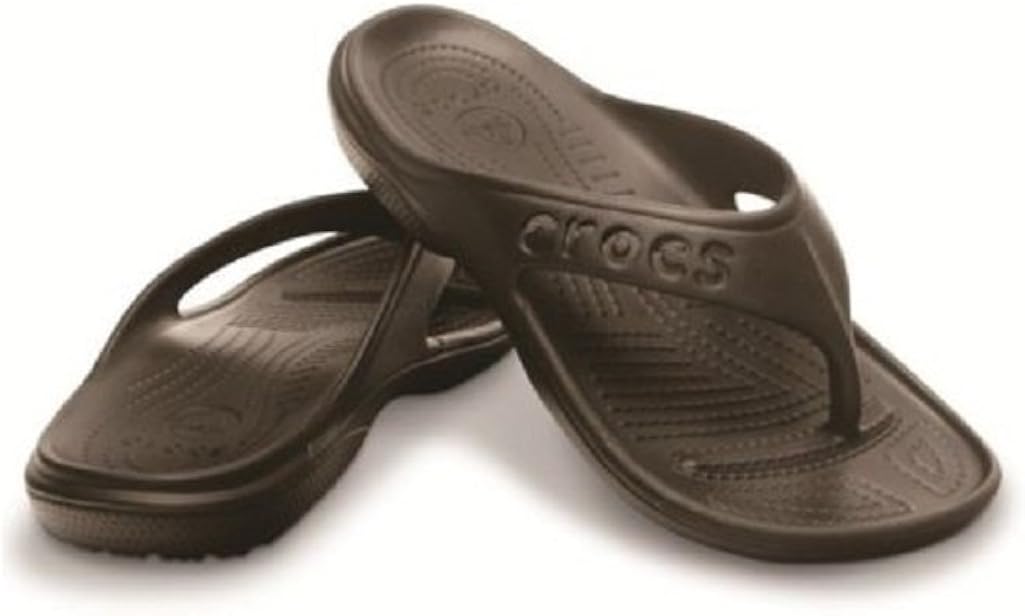 Crocs Baya Flip Mens EVE Espresso Toe A Post Flip Flop Amazon.co.uk