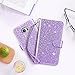 UrbanDrama Case for Galaxy S7 Edge, S7 Edge Wallet Kicktand Shiny Luxury Folio Flip PU Leather Wristlet ID Credit Card Slot Cash Pocket Phone Case Compatible for Samsung Galaxy S7 Edge, Purple