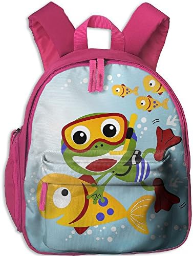 Mini School Daypack Original With Deep Fish For Kindergarten Unisex Kid Pink