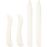 WONVOC 4 Pcs Bone Folders, Crease Makers, Scoring Tool, Bone Folder Tool | Plastic Bone Folder, Folding Bookbinding Tool, Origami Tools for Paper Crafting Quilting Leathercraft Bookbinding