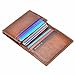 HAWEE Men’s Bifold Front Pocket Wallet Genuine Leather RFID Blocking Card Billfold 5 Slots with Cash Clip, Brown