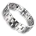 Kstyle Jewelry Tungsten Magnetic Hematite Mens Bracelet silver 8" B1405