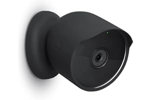 Wasserstein Protective Cover Compatible with Google Nest Cam Outdoor or Indoor, Battery - Protective Silicone Cover for Your Camera (1 Pack/Black)