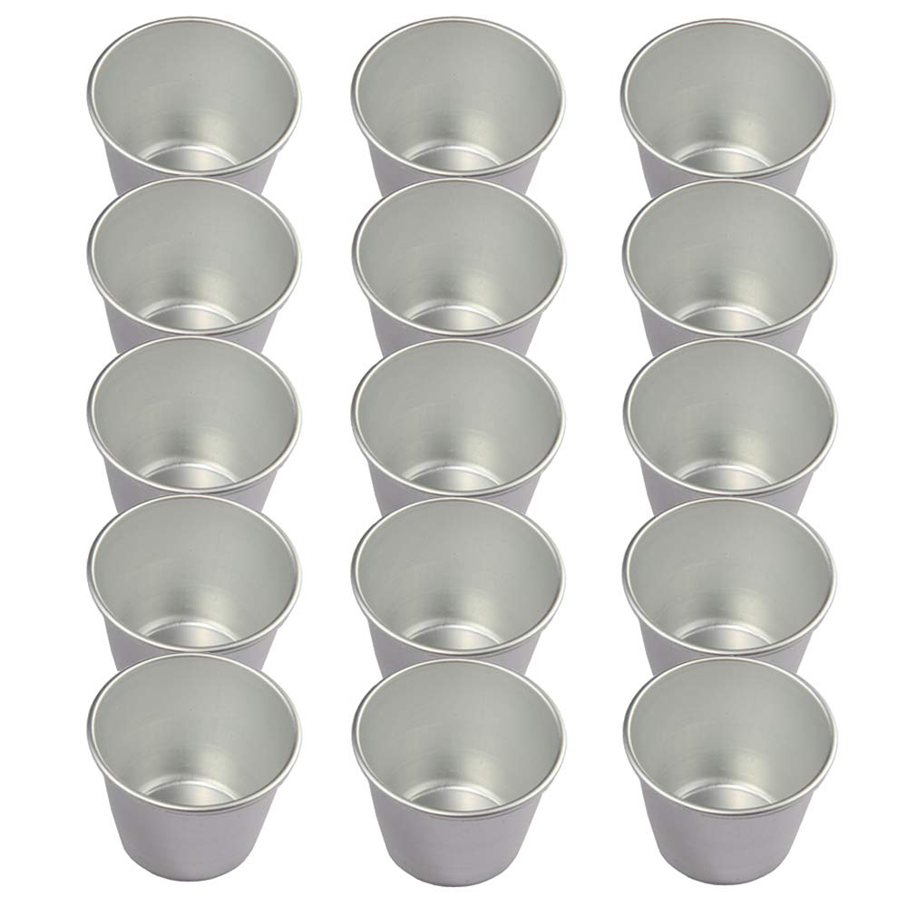 FORTSPANG 15 Pack Pudding Moulds, Nonstick Pudding Cups Egg Tart Mold,Sturdy Moulds Ideal for Making Sweet and Savoury Treats