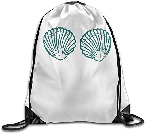 Gym Drawstring Bag Mermaid Shell Backpack Bag
