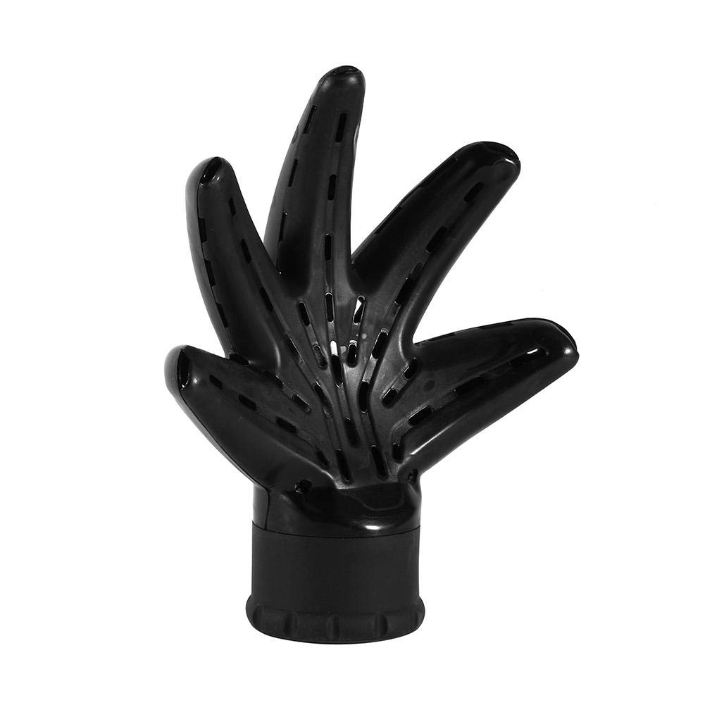 Hair Blow Dryer Diffuser, Professional Plastic Hand Shape Hairdressing Dryer Diffuser Accessory 7.9 x 5.9 x 3.9inch Black