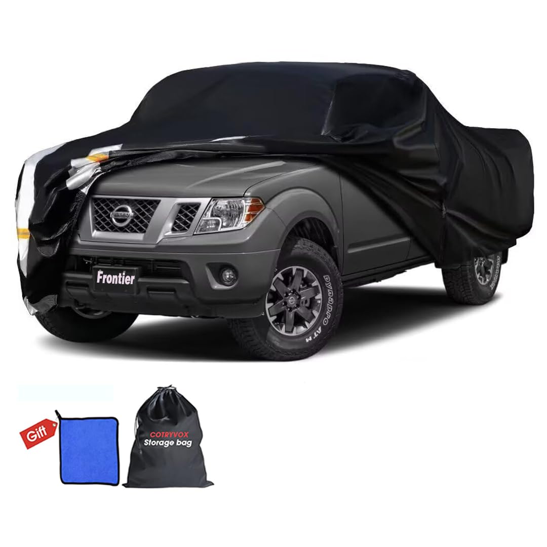 Photo 1 of Nissan Frontier Truck Cover Custom Fit 1998-2020 King Cab/Crew Cab SB (4.6'-6.2') with Door Zipper, 12 Layers Full Exterior Pickup Truck Cover Waterproof All Weather,Wind Dust Sun and UV Protection.