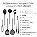 Kitchen Cooking Utensils Set (7 in 1) - Stainless Steel Kitchen Cooking Utensils - Best silicone Utensils Set - 100% eco friendly - Kitchen Utensil Kit - Cooking Kitchen Tools for Women Men (Black)