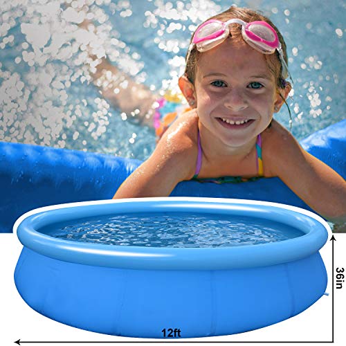 SOARRUCY Inflatable Swimming Pools for Kids and Adults 12FT piscinas