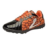 Larcia Youth Indoor Soccer Shoe for Kids Black Orange