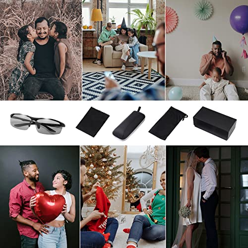 Yfdkeey Polarized Photochromic Sunglasses Mens Polarized Sunglasses Outdoor Anti-Glare Glasses Lightweight Sports Sunglasses