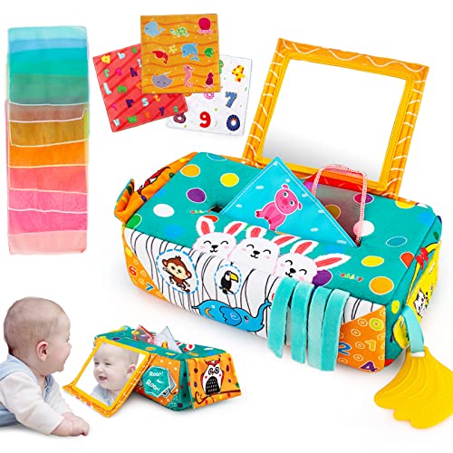 teytoy Baby Tissue Box Toy, Montessori Tissue Box Sensory Toy with