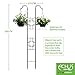 Achla Designs FT-26 Squares Double Pole Wrought Iron Garden Stake Trellis Hanger, Graphite
