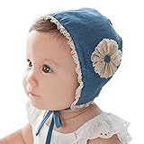 Theplus Baby Girls Cute Denim Flower Soft Beanie Hat Infant Pilot Cap Denim
