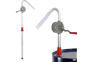 NORJIN Rotary Barrel Pump, Aluminum Rotary Hand Pump Fuel Pumps Transfer Manual Hand Crank Rotary Pump for Oil, Kerosene, Die