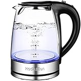 HadinEEon Electric Kettle Glass Boiler Coffee Pot, Water Heater 7 Big Cups 1.8 Liter with Quick Boil, Auto Shut Off and Boil-Dry Protection