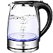 HadinEEon Electric Kettle Glass Boiler Coffee Pot, Water Heater 7 Big Cups 1.8 Liter with Quick Boil, Auto Shut Off and Boil-Dry Protection