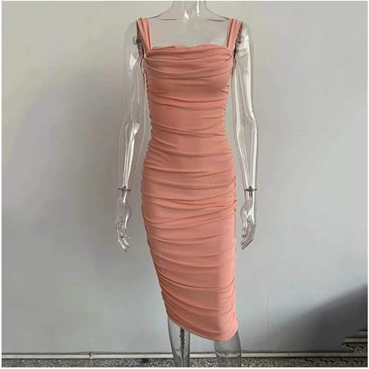 pink strapless bodycon dress