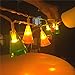 LANGRIA Multi-Color Bells String Lights Battery Powered 20 LEDs, 7.22FT/2.2M for Indoor Use, Wedding, Holiday, Festival, Party Decoration, Transparent Orange, Red, Green