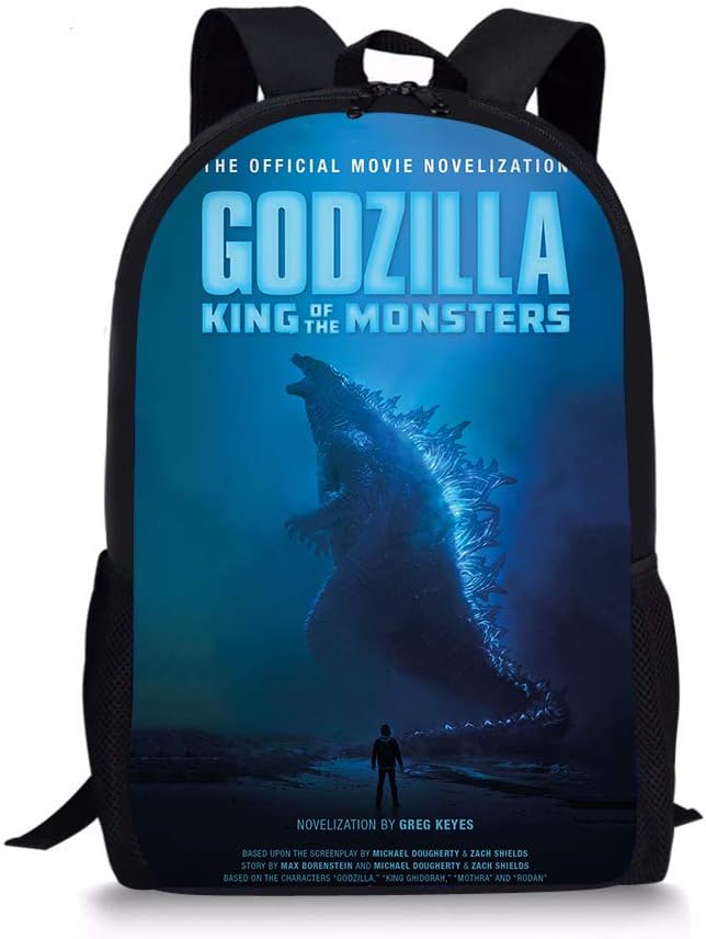 POLERO Unique Printing Godzilla Children School Backpack with Soft Handle The Most Famous Monster King