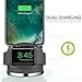 OLEBR Charging Stand Compatible with iWatch 4, Airpod iPhone X/8/8Plus/7/7Plus/6s/6s Plus Dock, 2 in 1 Charging Dock for iWatch 4, Charging Station for iWatch Series 4/3/2/1/,iPhone Space Gray