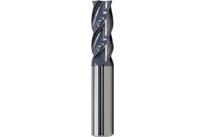 GS Tooling 153032 5/8" Diameter x 5/8" Shank 0.030-0.035" Radius 4-Flute Corner Radius Variable Helix Typhoon Red Series Carb