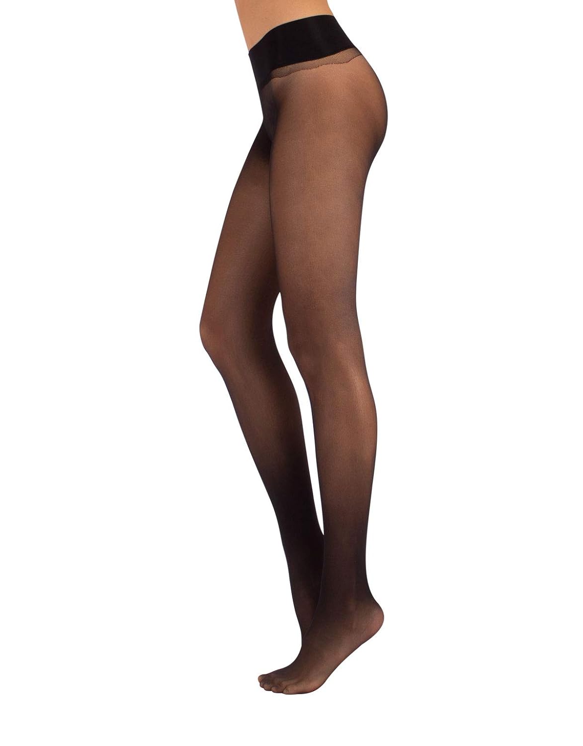 SEAMLESS TIGHTS SHEER TIGHTS 15 DEN PANTYHOSE BLACK, SKIN S, M