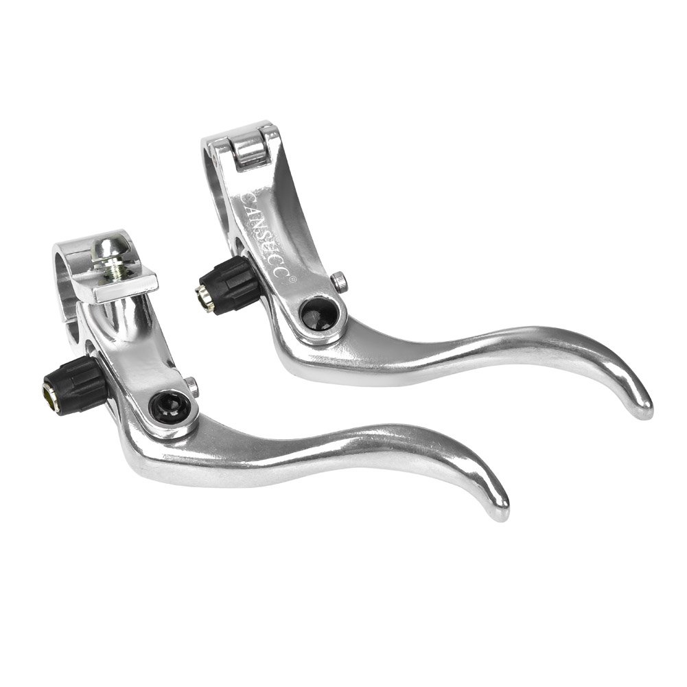 Bike Brake Lever 24mm Mountain Bike Bicycle Aluminum Alloy Brake Lever Brake Handle for Cycling Accessory(Silver)
