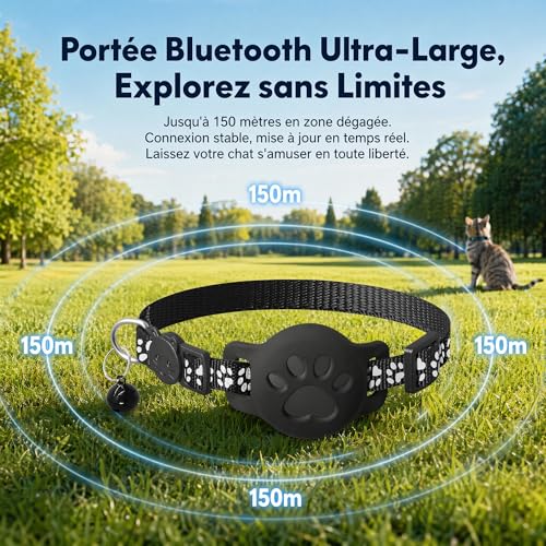 Generic Collar GPS Cat, GPS Cat Tracker, 2026 New GPS Tracker Cat Tracker, without Sim Card, No Monthly Subscription, with iOS & Android, Real Time Location, Waterproof And Durable