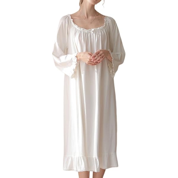 thumbnail image 2 of Homgro Women's Sleep Dress With Built-in Bra - Short Sleeve Midi Nightgown 2 of 14