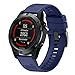 ANCOOL for Fenix 5/Fenix 6/Fenix 7 Band 22mm Silicone Watch Band for Fenix 8 Fenix E 47mm/Fenix 5 Plus/Fenix 6 Pro/Fenix 7 Pro/Forerunner 935(Dark Blue)