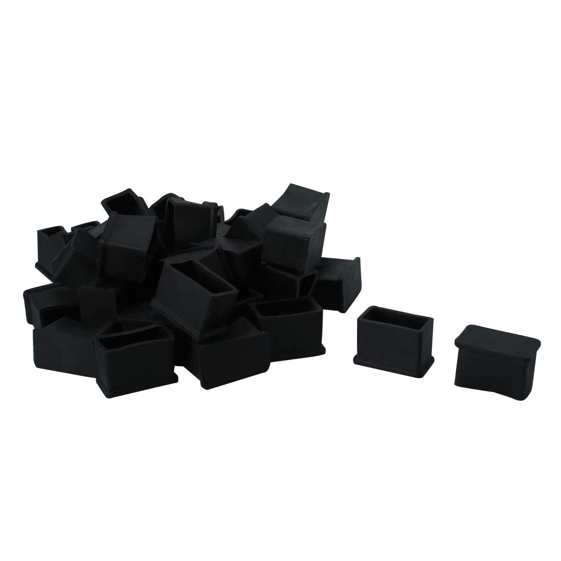 sourcing map Rectangle PVC Chair Leg Cap End Tip Cover Furniture Glide Desk Table Floor Feet Protector 36pcs 0.59" x 1.18"(15 x 30mm) Inner Size Reduce Noise Prevent Scratch