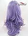 K’ryssma Wavy Purple Synthetic Lace Front Wig Long Lavender Purple Wigs Ombre Synthetic Wigs Middle Part Heat Resistant