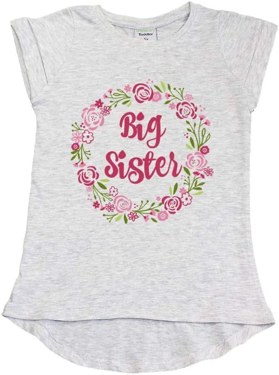 Big Sister Shirt for Toddler t Shirt sis Outfits Girls Floral Tshirt