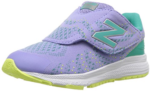 New Balance Girls' Vazee Rush v3 Hook and Loop Running Shoe, Tidepool/Ice Violet, 6 W US Toddler