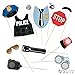 Police Party Photo Stick Props - Birthday Party and Photo Booth Accessories - 12 Pieces