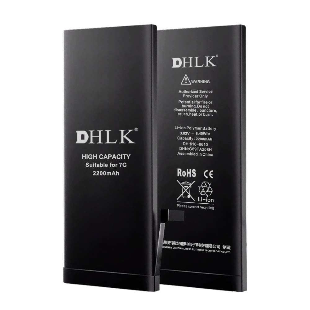 DHLK Battery High Capacity compatible with iPhone 7 - Optimal performance, Extended life/Capacity 2220 mAh [2 Years Guarantee]