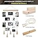 JAGOGOHOME Hanging Photo Display with Macrame, Boho Decorative Wall Hanging Pictures Organizer, Perfect for Home Decor, with 20 Wooden Clips (B-White)