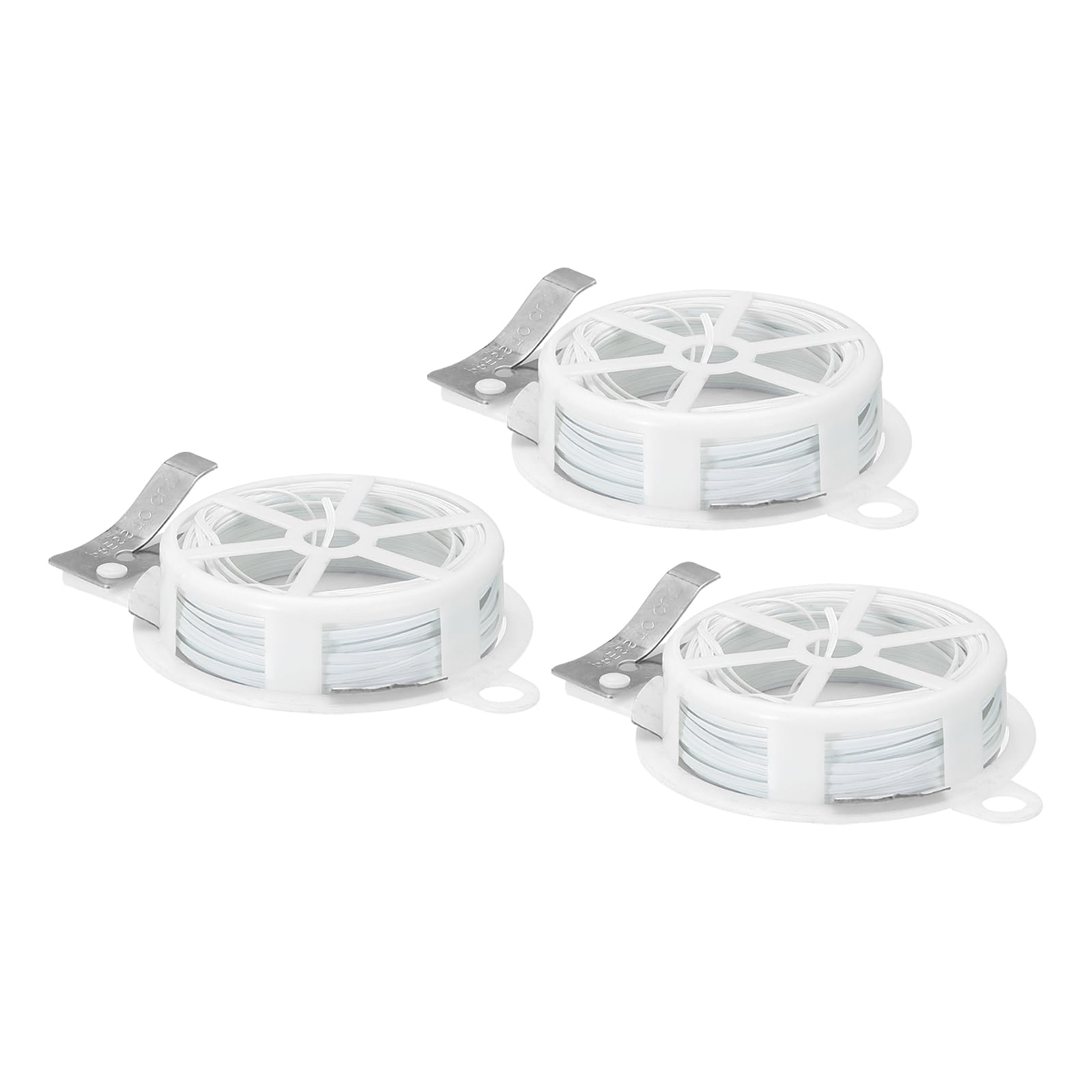 PATIKIL 65ft/20M Twist Ties, 3 Pack PE Garden Plant Ties with Cutter Reusable for Gardening Climbing Vines Office Home Cable Organizing, White