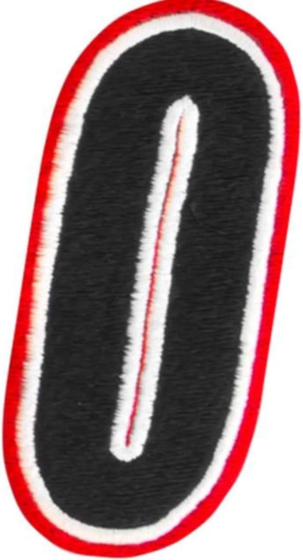American Kargo Number Patch - #0 - Red/Black 3550-0201
