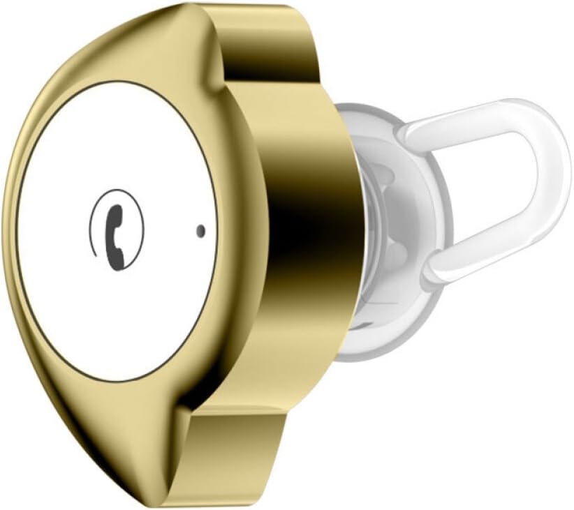 YUANDAO Mini Bluetooth Earbud,Lightweight Invisible Wireless Earpiece ,In-ear Smallest V4.1 Headset Hands-free with Mic,Waterproof Stereo Earphone,Concealed Single Earbud with Micro USB (Luxury Gold)