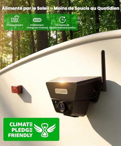 AUTO-VOX 【Wireless Solar Backup Camera】1 min installation, includes special storage bag for car rear view camera, suitable for truck, trailer, van, camper, 7.2 inch and
