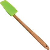 R&amp;M Mini Spoon/Spatula 7.75" Green &ndash; Silicone Kitchen Utensil for Mixing, Stirring, Scraping &amp; Baking