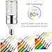 CTKcom 12W E14 LED Candelabra Light Bulb（4Pack）,E14 Base LED Corn Bulb,100 Watt Equivalent LED Chandelier Bulbs Daylight White 6000K LED Corn Lamps,AC85-265V 1400LM LED Lights Bright White(Silver)