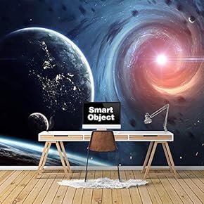 Wall Murals for Bedroom Great Universe Giant Planets Removable Wallpaper Peel and Stick Wall Stickers - 66x96 inches